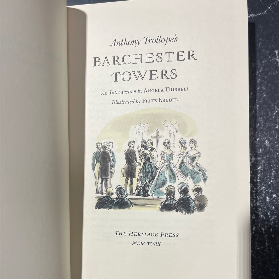 barchester towers book, by anthony trollope, 1958 Hardcover image 2