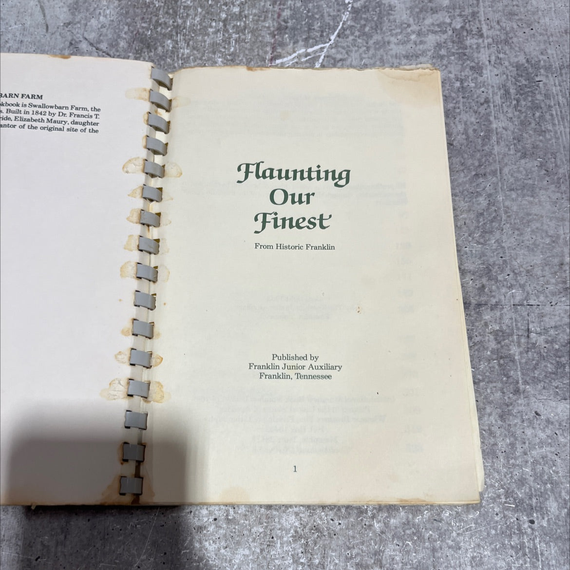 barn farm cookbook book, by franklin junior auxiliary, 1982 Paperback image 2