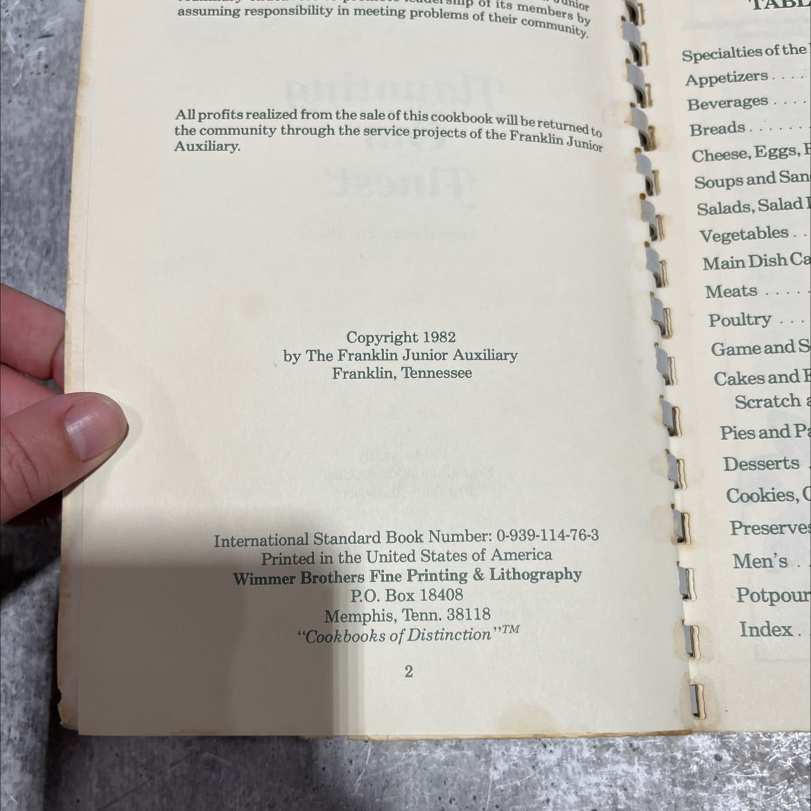 barn farm cookbook book, by franklin junior auxiliary, 1982 Paperback image 3