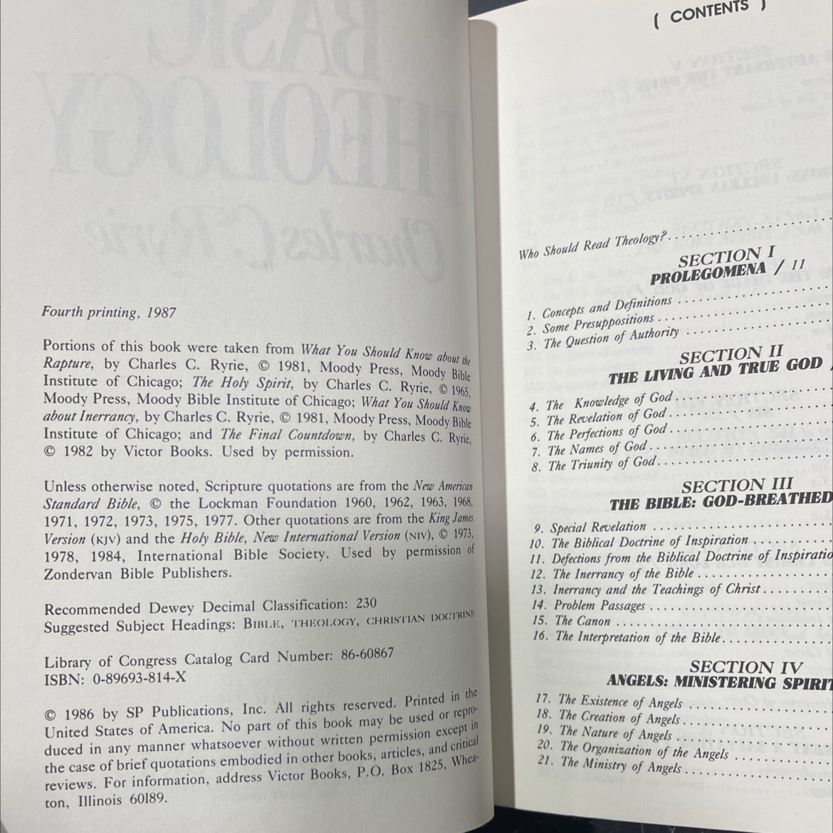 basic theology book, by Charles C. Ryrie, 1986 Hardcover image 3