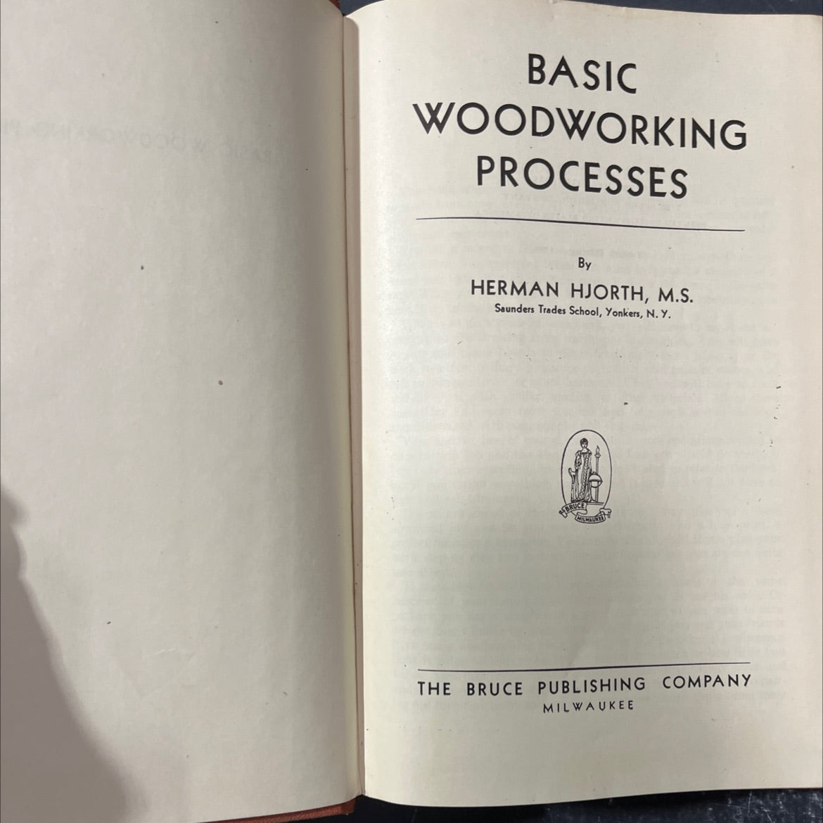 basic woodworking processes book, by herman hjorth, 1948 Hardcover image 2