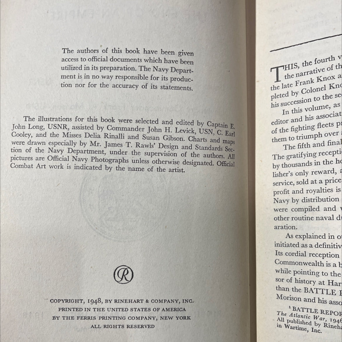 battle report the end of an empire book, by captain walter karig, lieutenant commander russell l. harris, lieutenant image 3