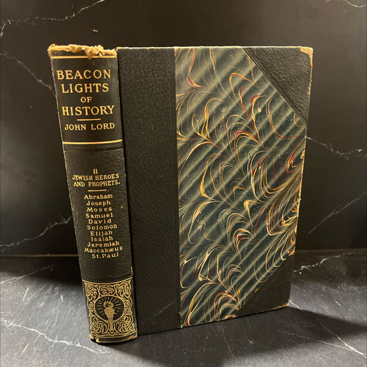beacon lights of history: the world's heroes and master minds book, by john lord, 1913 Leather image 1