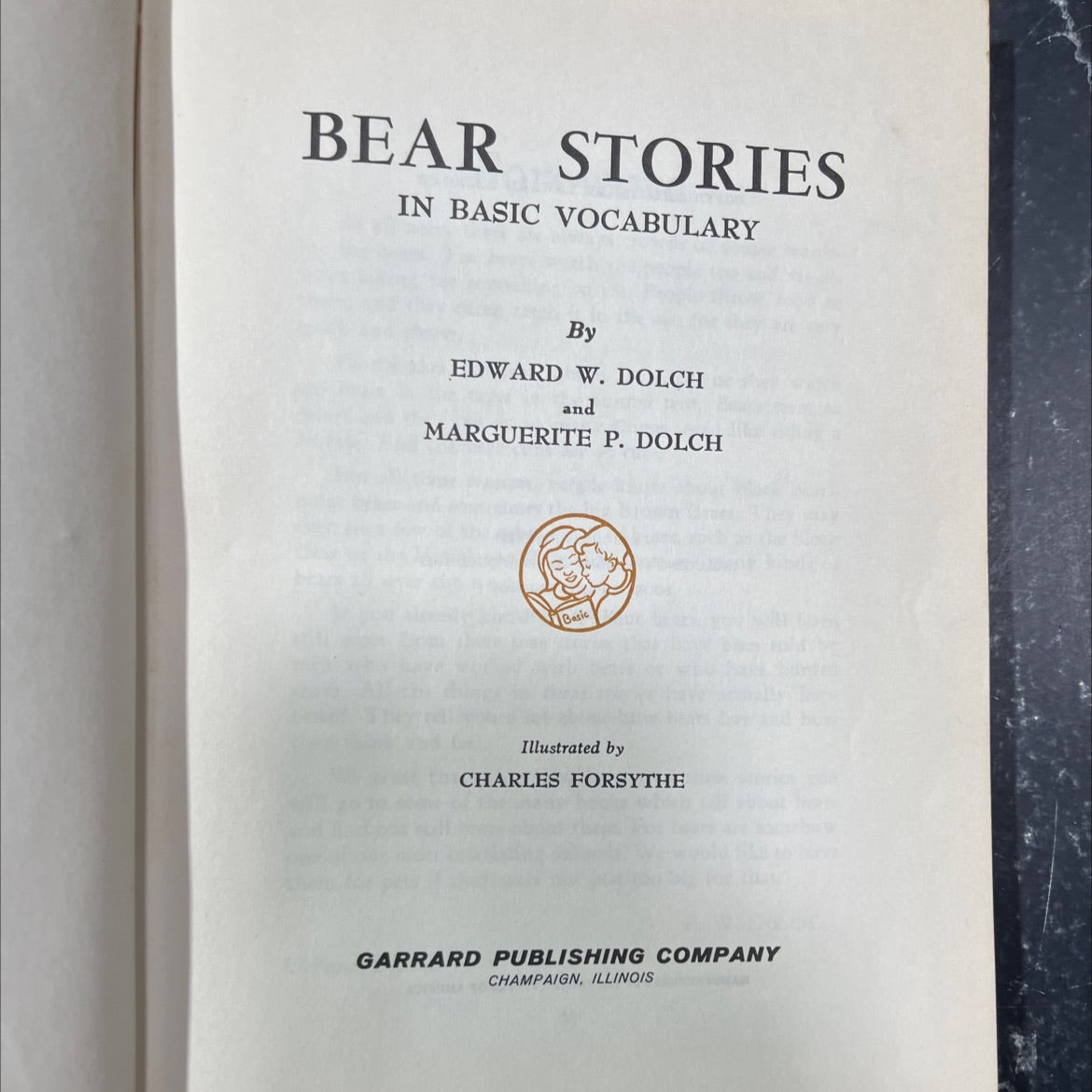 bear stories in basic vocabulary book, by edward w. dolch and marguerite p. dolch, 1957 Hardcover image 2
