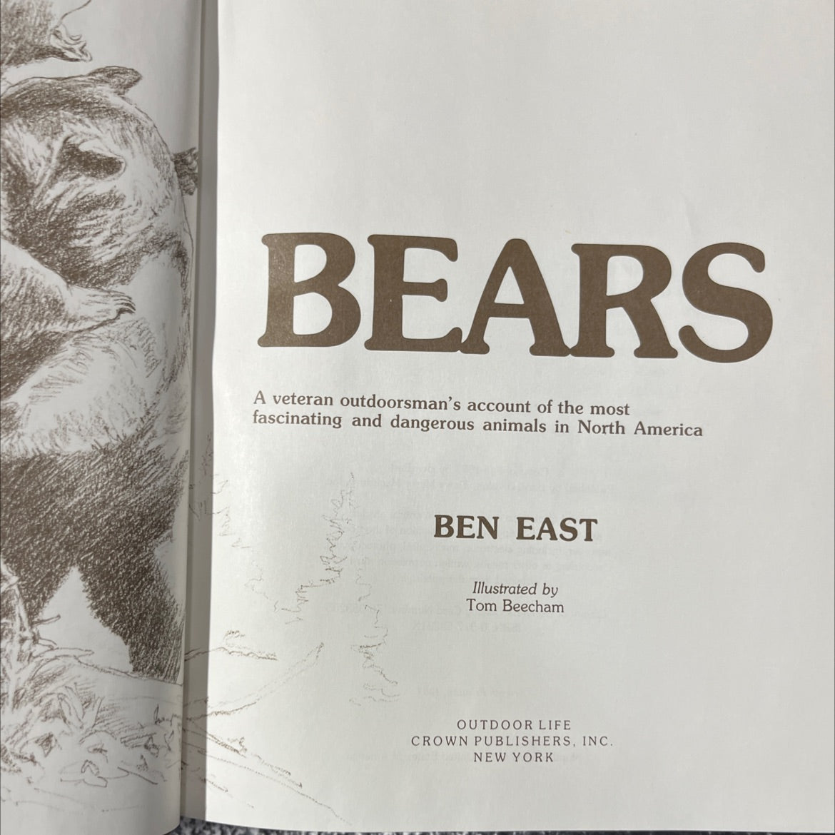 bears book, by Ben East, 1983 Hardcover image 2