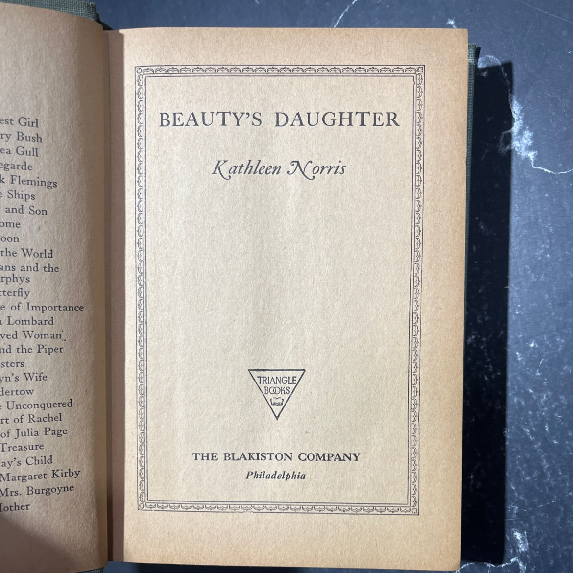 beauty's daughter book, by kathleen norris, 1945 Hardcover image 2