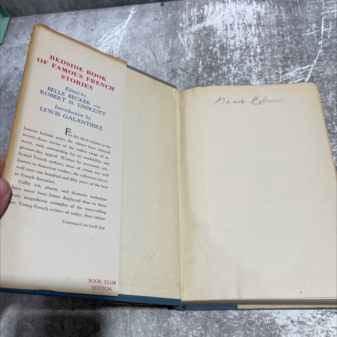 bedside book of famous french stories book, by belle becker and robert n. linscott, 1945 Hardcover image 4