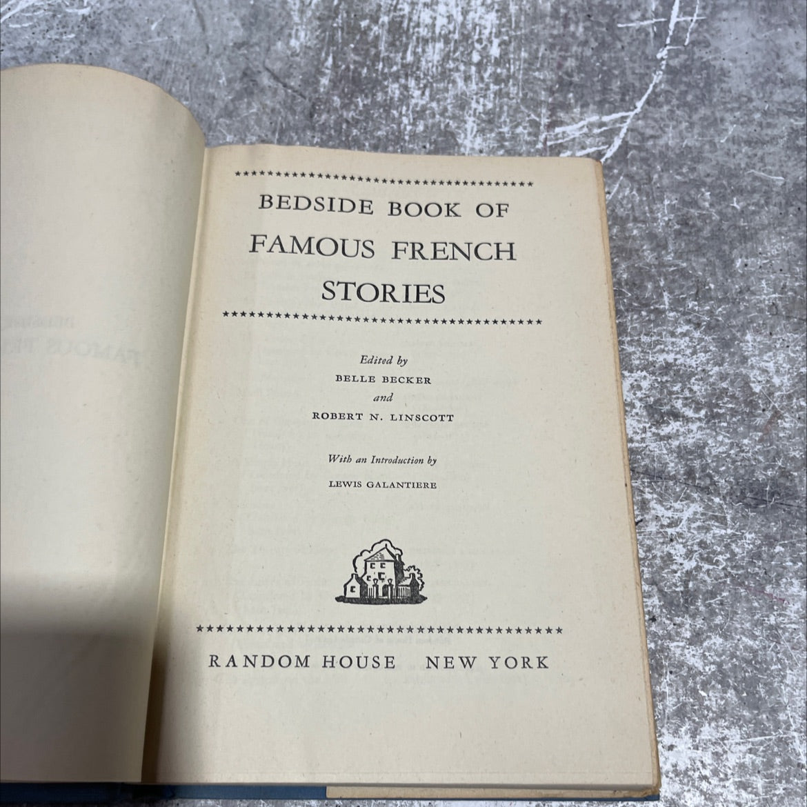 bedside book of famous french stories book, by belle becker and robert n. linscott, 1945 Hardcover image 2
