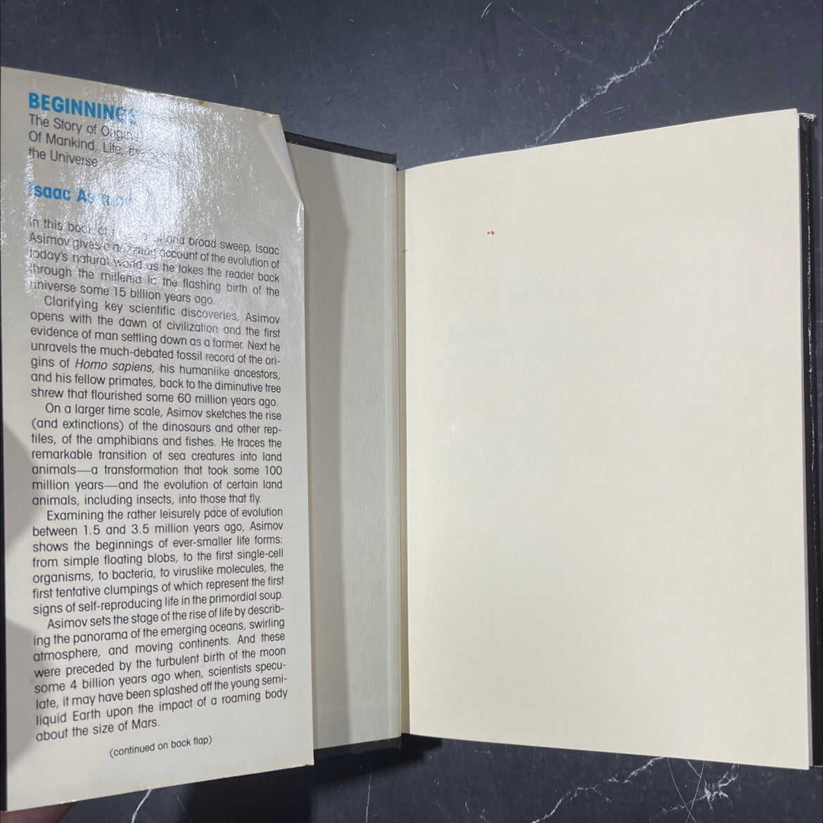beginnings the story of origins of mankind life the earth the universe book, by Isaac Asimov, 1987 Hardcover image 4