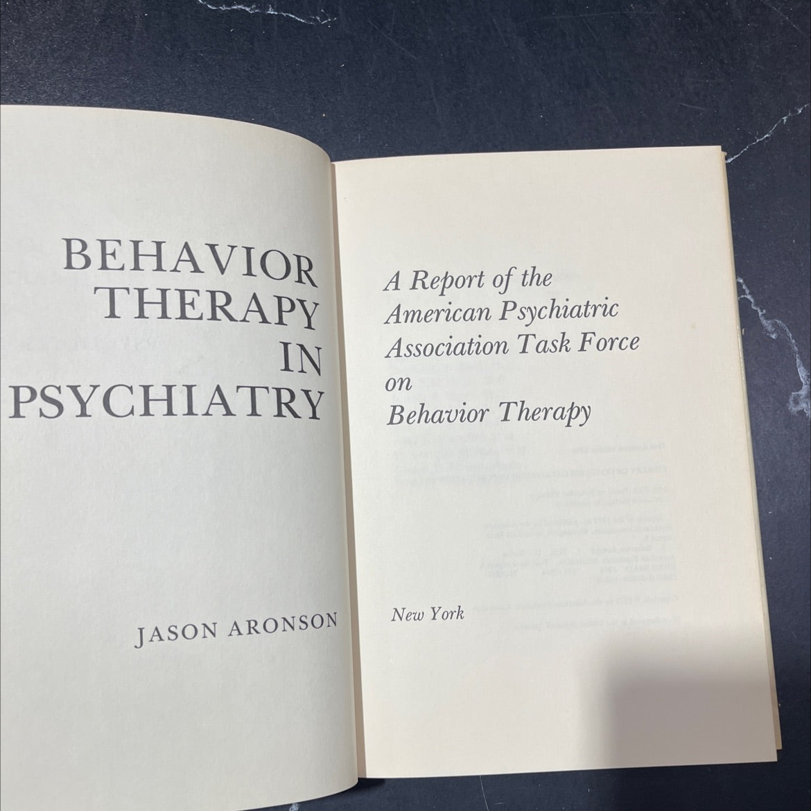 behavior therapy in psychiatry book, by american psychiatric association task force on behavior therapy, 1974 Hardcover image 2