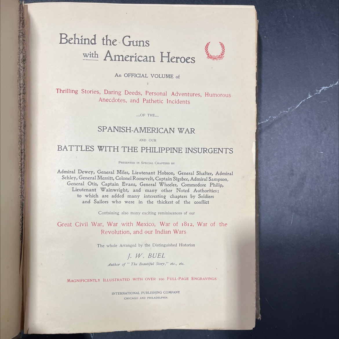 behind the guns with american heroes book, by j. w. buel, 1899 Hardcover image 2