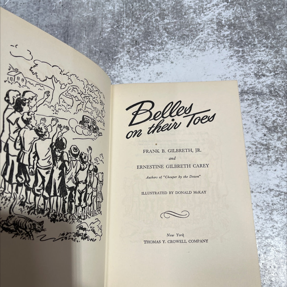 belles on their toes book, by Frank B. Gilbreth, Jr. and Ernestine Gilbreth Carey, 1950 Hardcover image 2