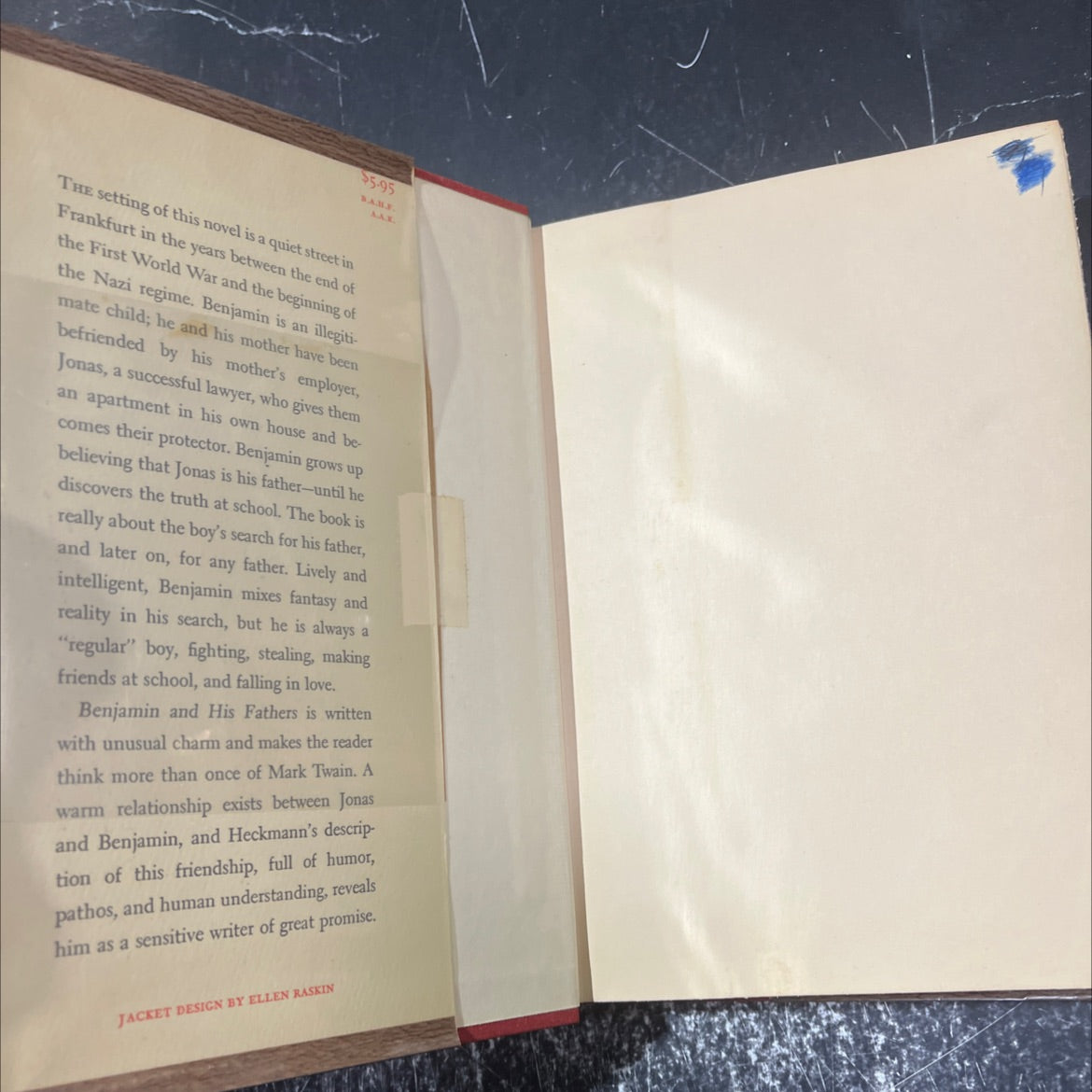 benjamin and his fathers book, by herbert heckmann, 1964 Hardcover image 4