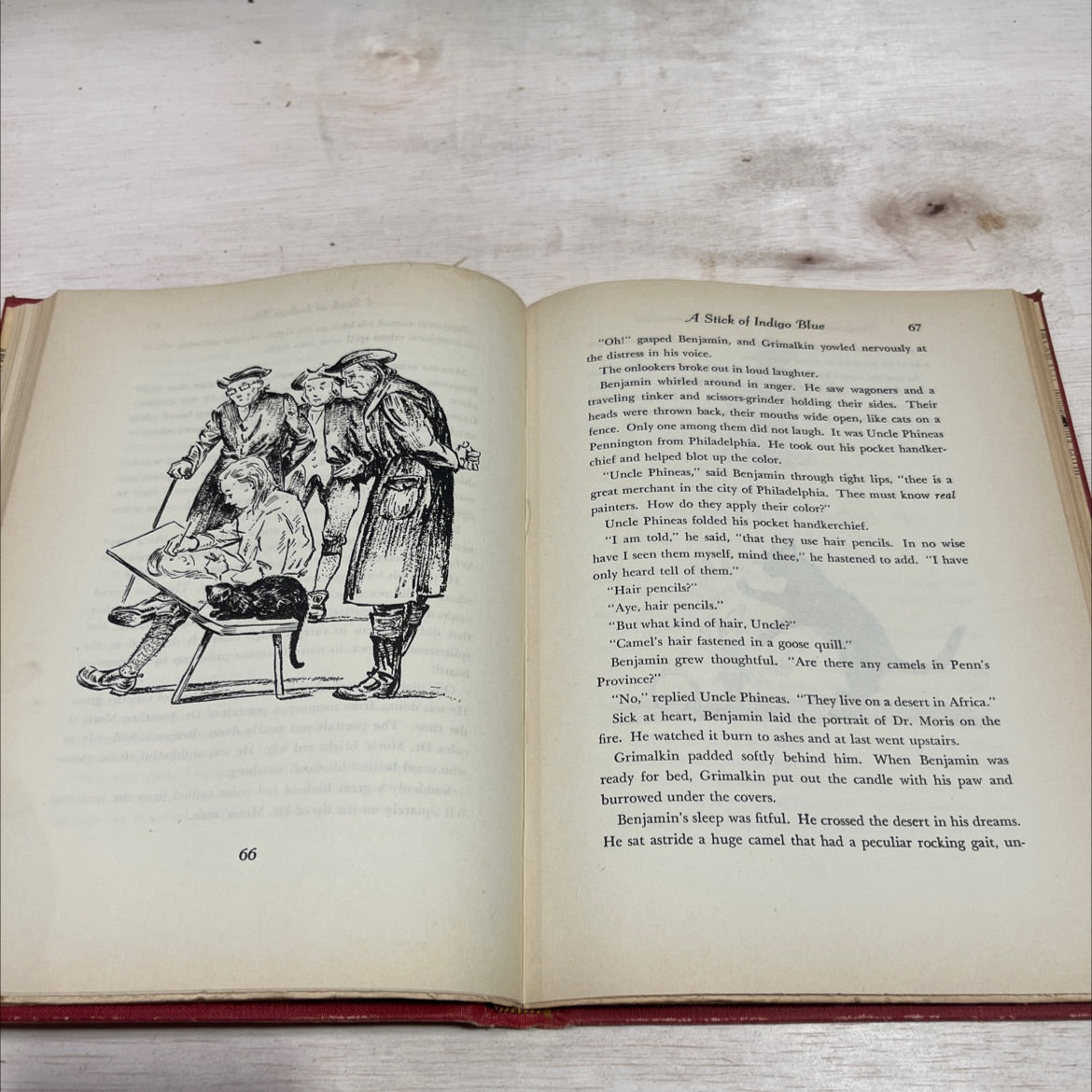 benjamin west and his cat grimalkin book, by marguerite henry and wesley dennis, 1947 Hardcover image 4