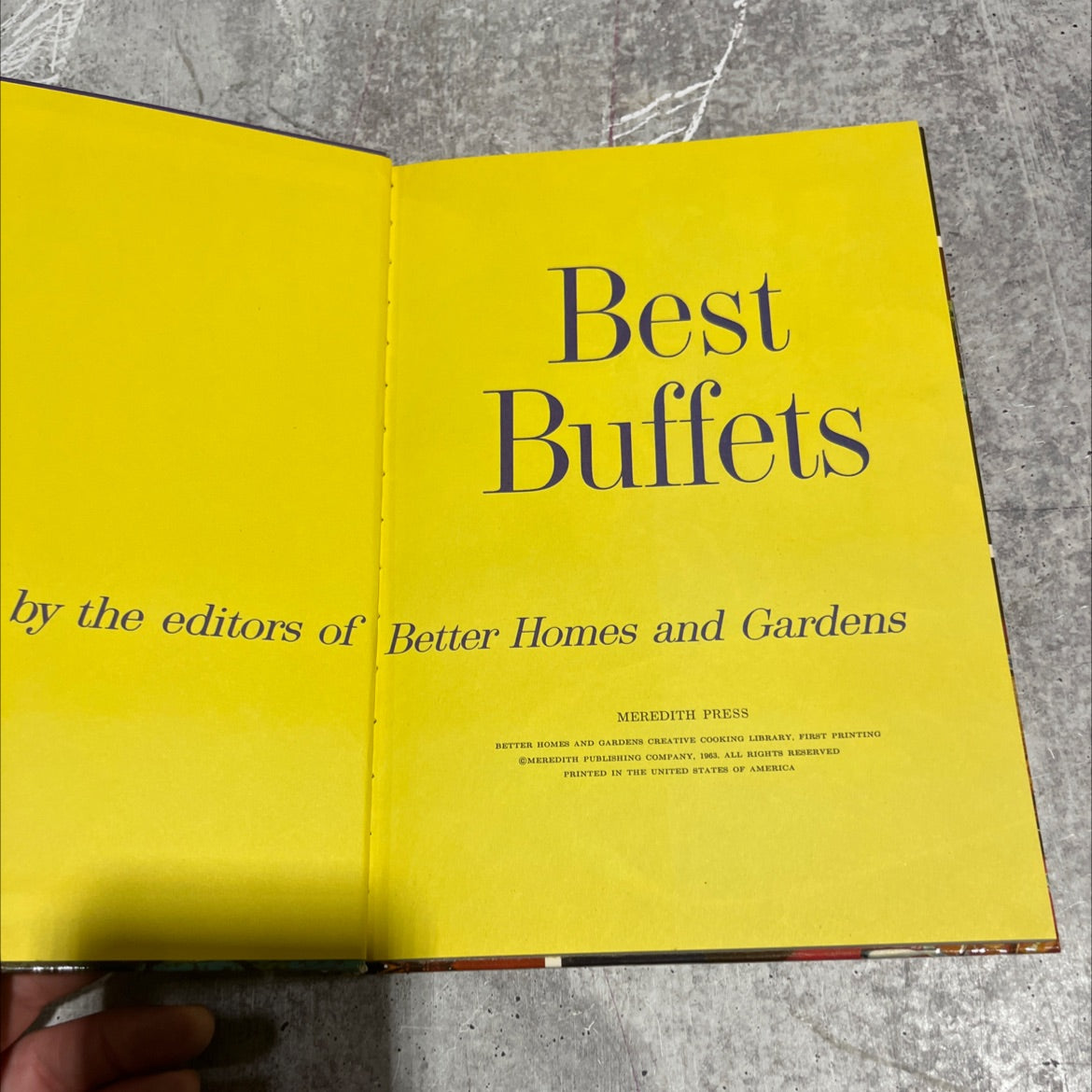 best buffets book, by editors of better homes and gardens, 1963 Hardcover image 2