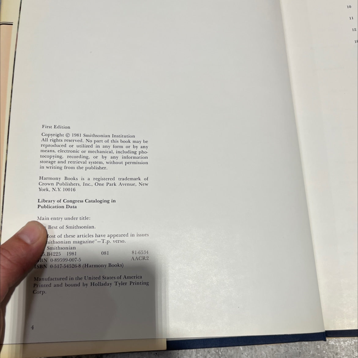 best of smithsonian book, by unknown, 1981 Hardcover image 3