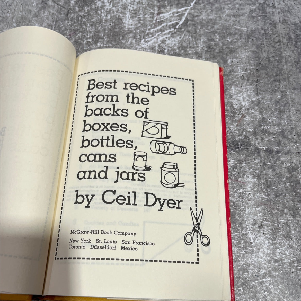 best recipes from the backs of boxes, bottles, cans and jars book, by Ceil Dyer, 1979 Hardcover image 2