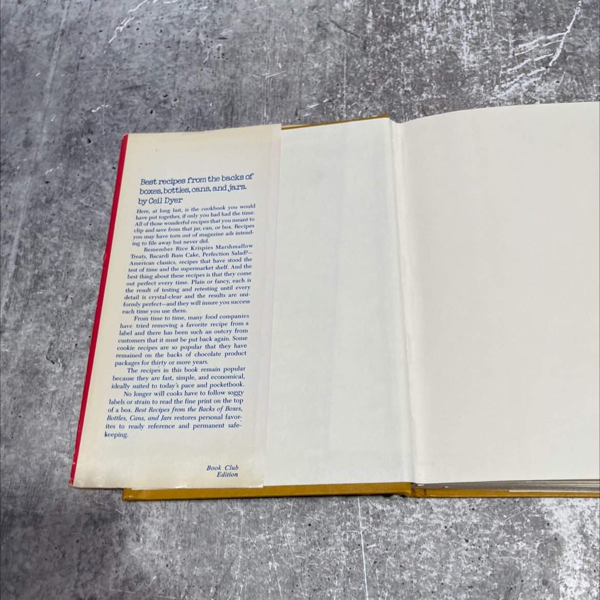 best recipes from the backs of boxes, bottles, cans and jars book, by Ceil Dyer, 1979 Hardcover image 4