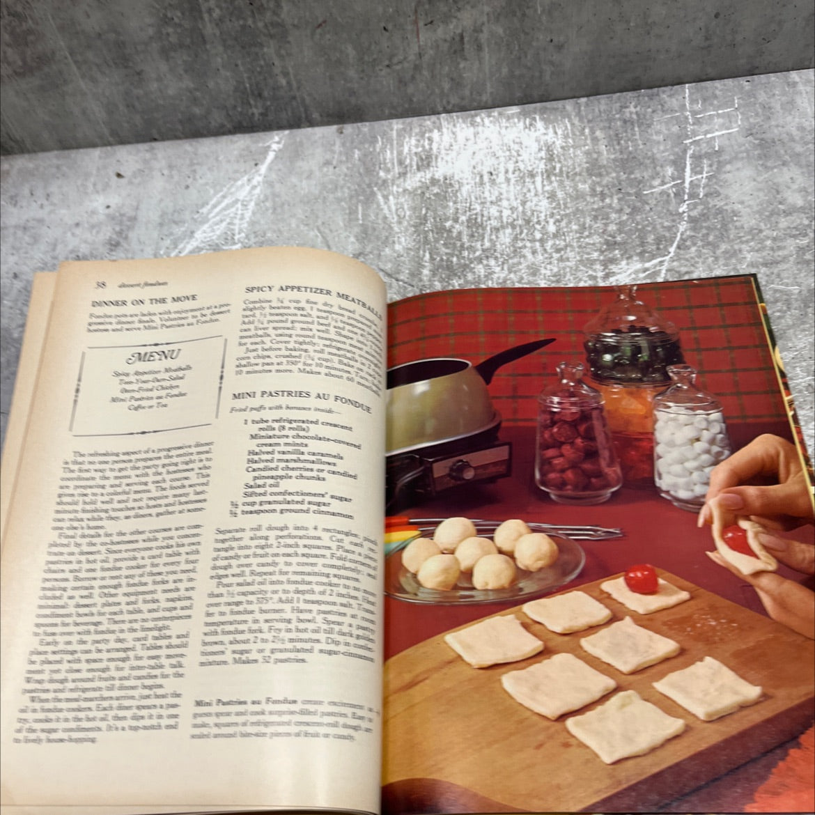better homes and gardens fondue and tabletop cooking book, by unknown, 1970 Hardcover image 4