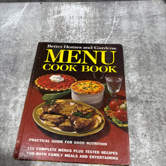 better homes and gardens menu cook book book, by unknown, 1972 Hardcover image 1