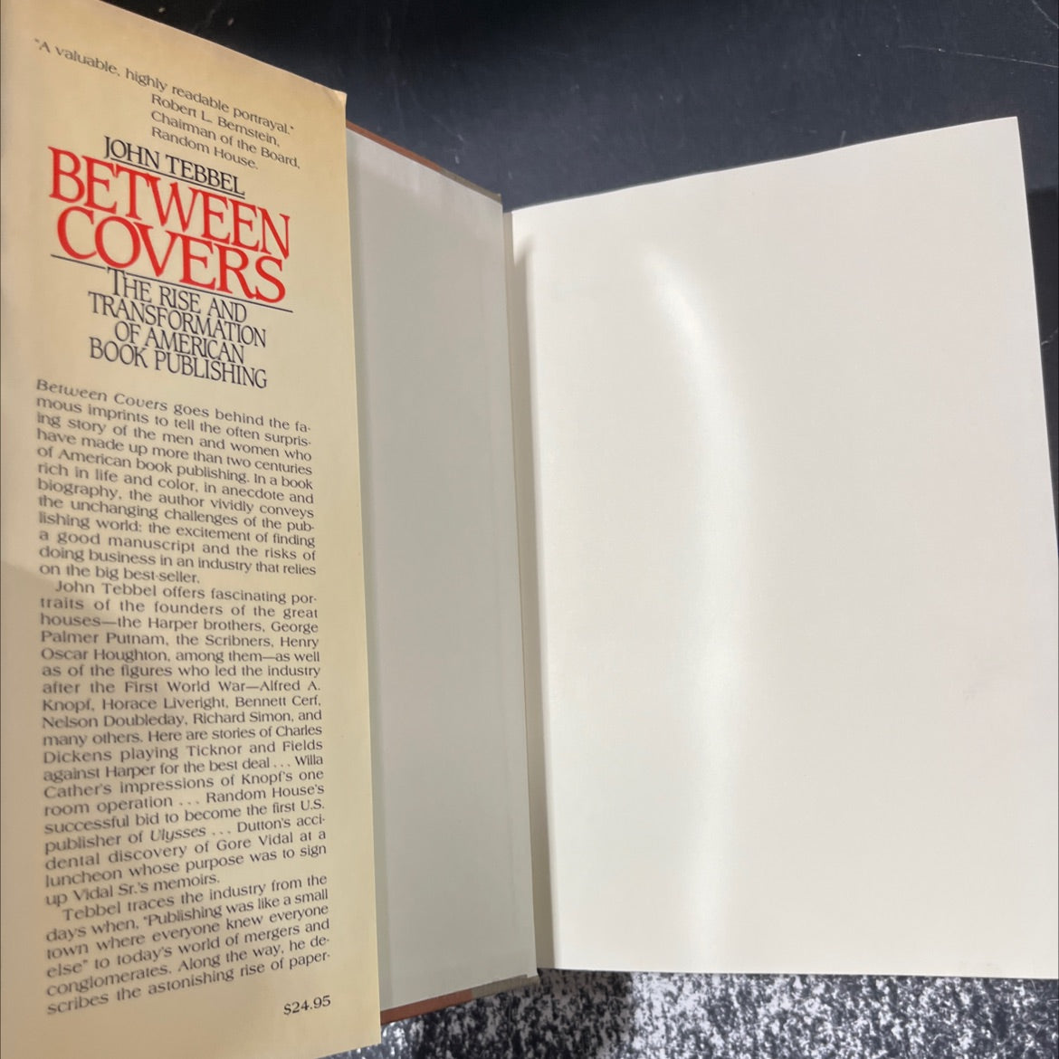 between covers book, by John Tebbel, 1987 Hardcover image 4