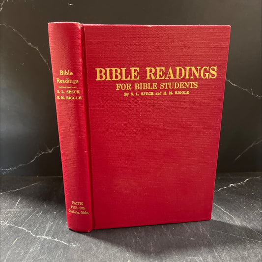 bible readings for bible students and for the home and fireside illustrated book, by samuel l. speck and herbert m. image 1