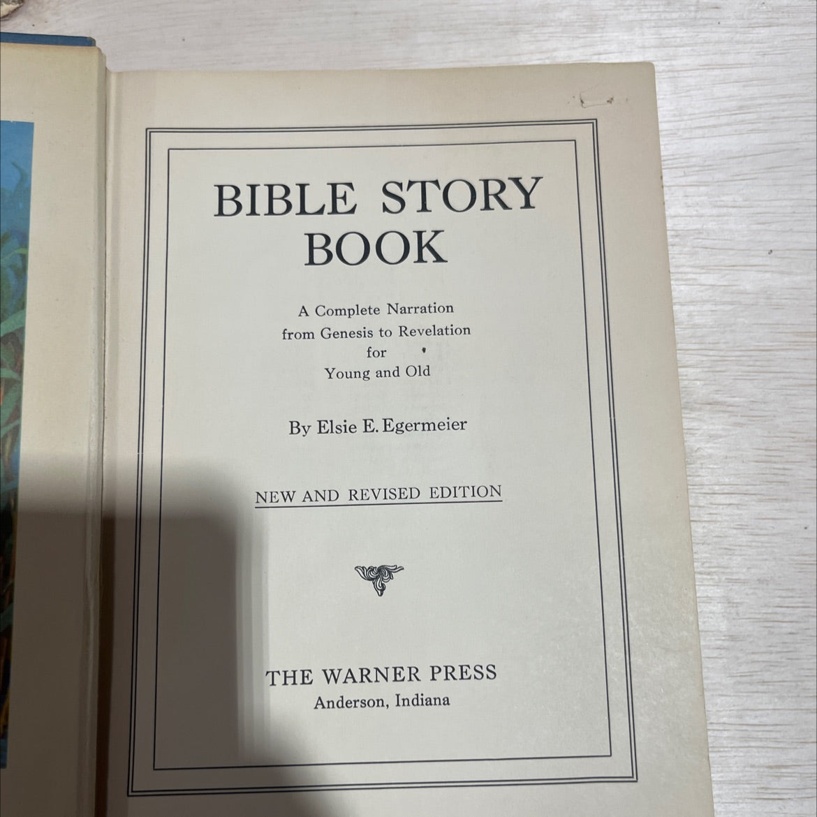 bible story book a complete narration from genesis to revelation for young and old book, by elsie e. egermeier, 1988 image 2
