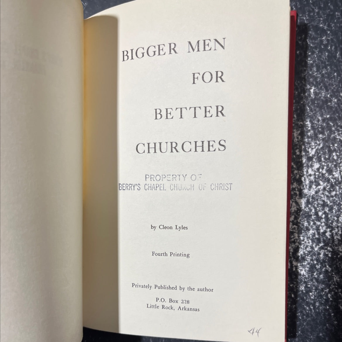 bigger men for better churches book, by Cleon Lyles, 1962 Hardcover image 2