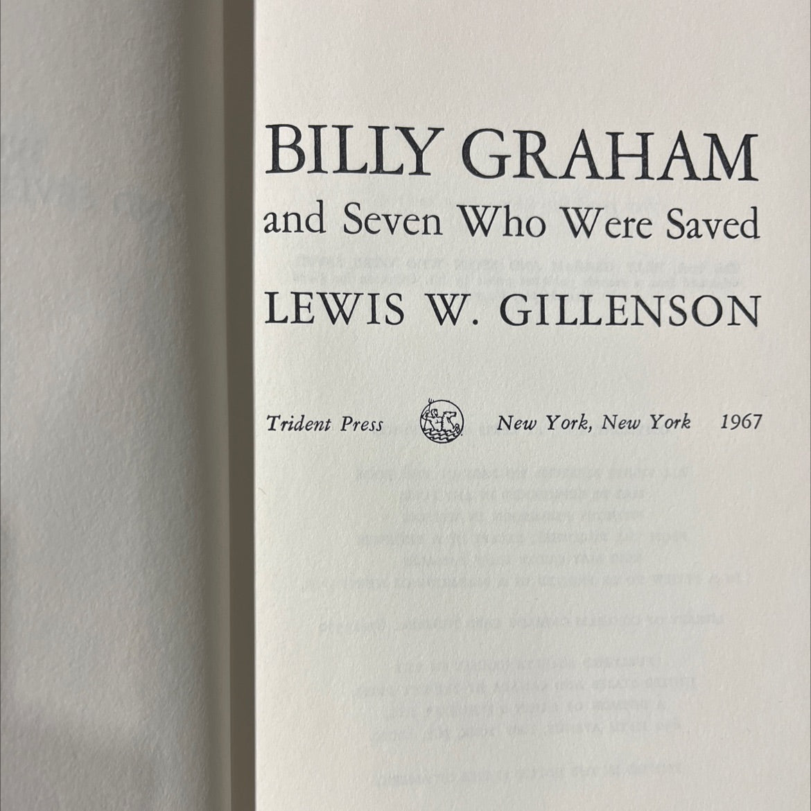 billy graham and seven who were saved book, by lewis w. gillenson, 1967 Hardcover image 2