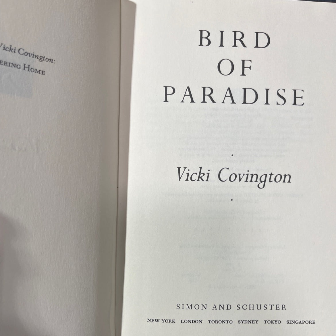 SIGNED bird of paradise book, by Vicki Covington, 1990 Hardcover image 2
