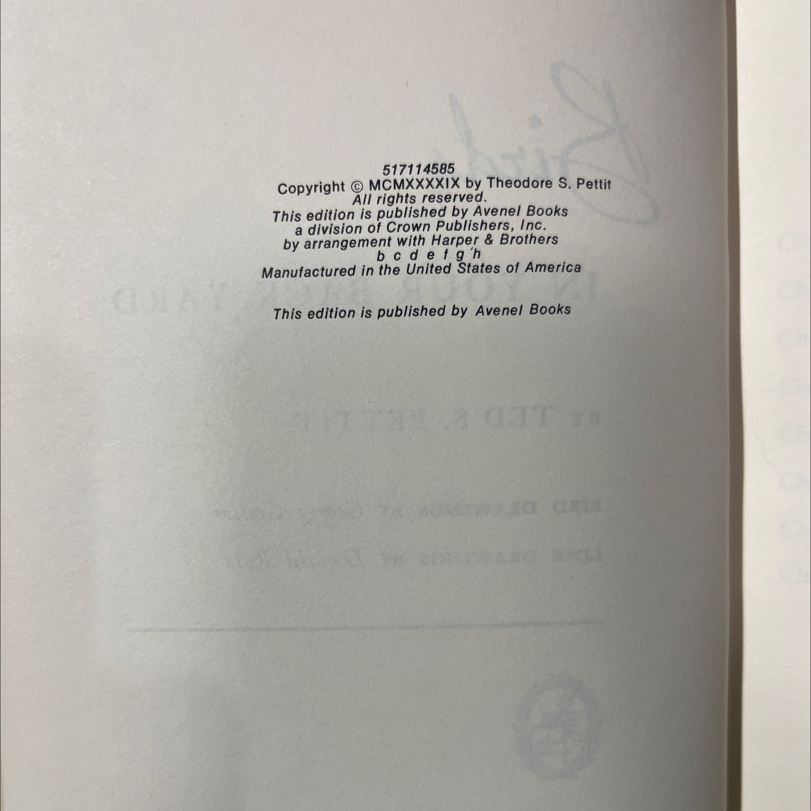 birds in your back yard book, by ted s. pettit, 1949 Hardcover image 3