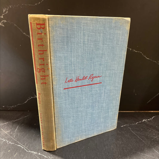 birthright book, by lettie hamlett rogers, 1957 Hardcover image 1