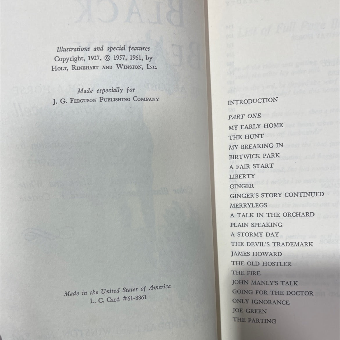 black beauty the autobiography of a horse book, by Anna Sewell, 1961 Hardcover image 3