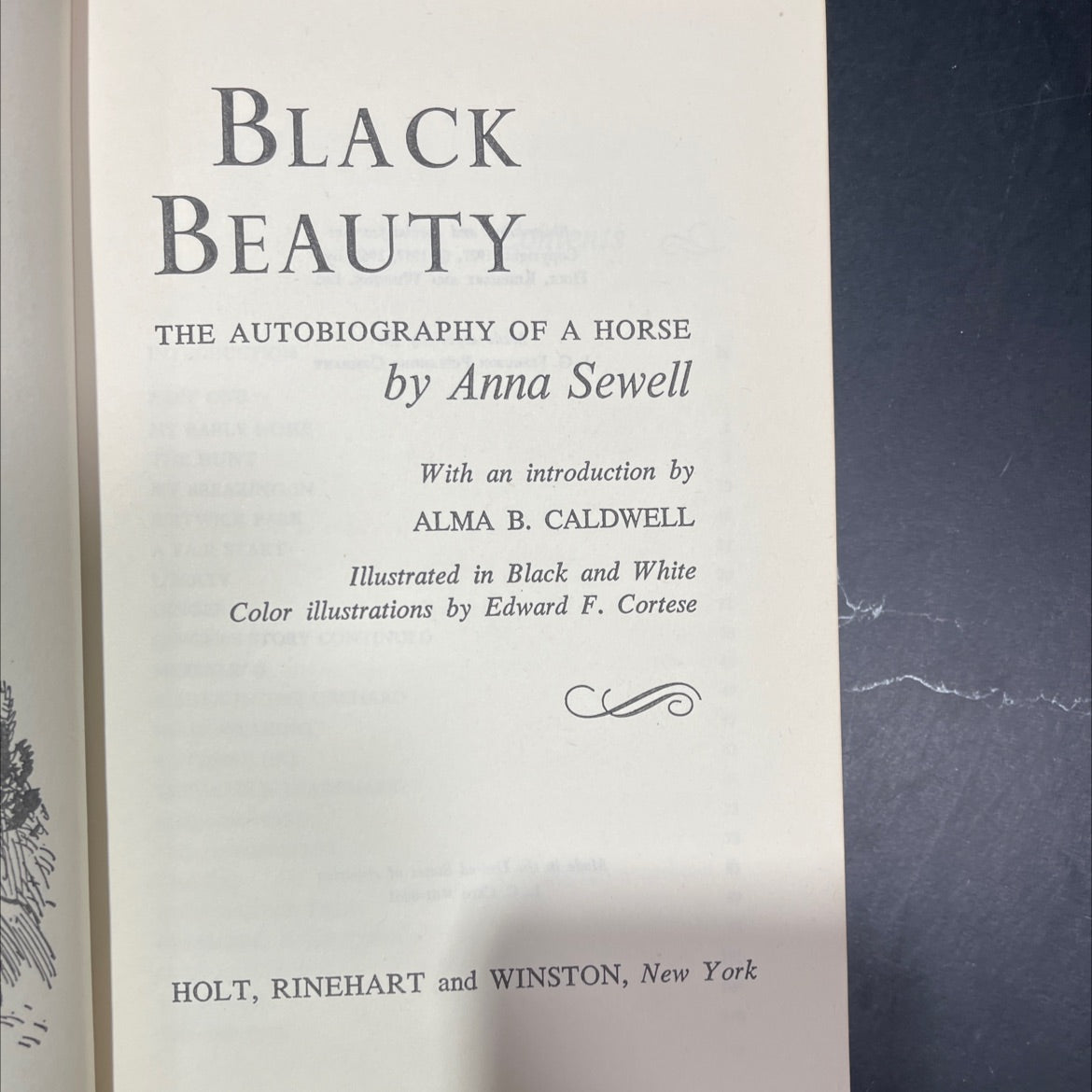 black beauty the autobiography of a horse book, by Anna Sewell, 1961 Hardcover image 2