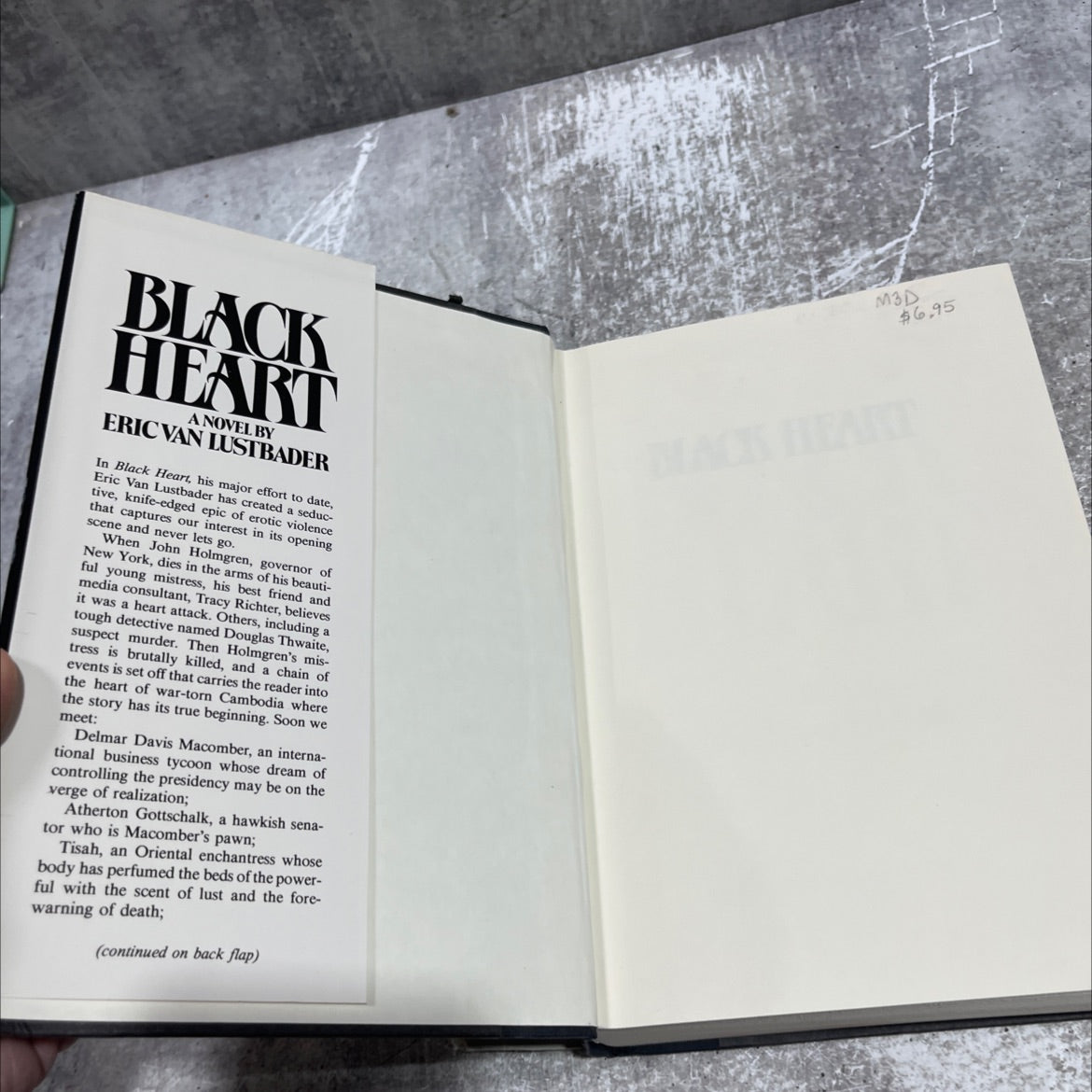 black heart book, by eric van lustbader, 1983 Hardcover image 4