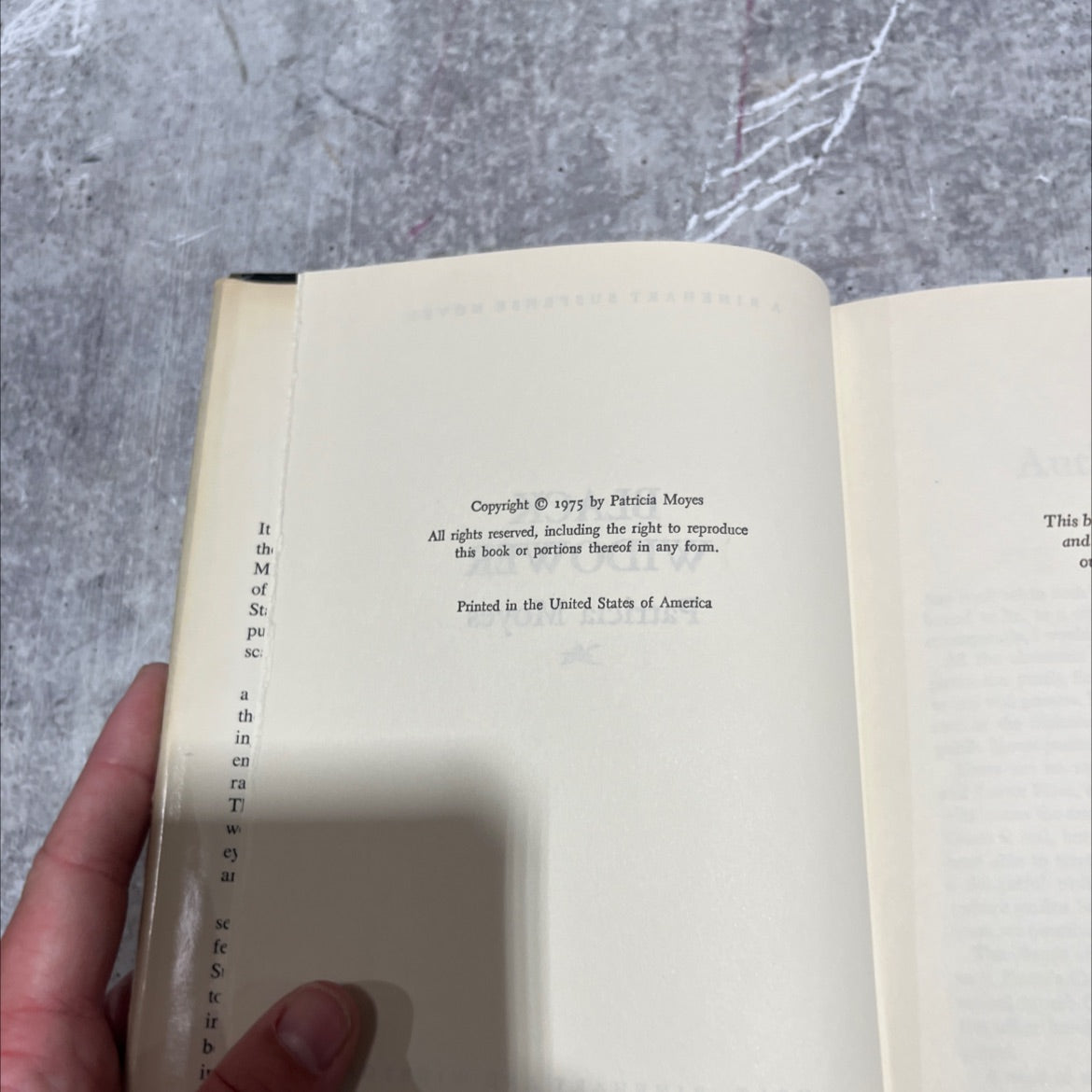 black widower book, by Patricia Moyes, 1975 Hardcover image 3