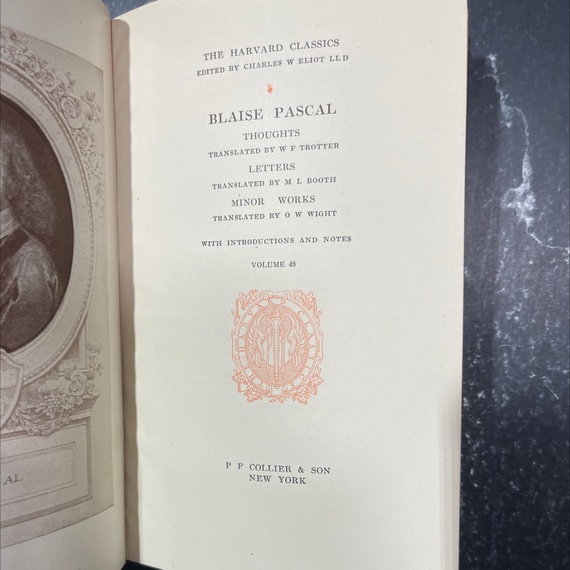 blaise pascal thoughts book, by blaise pascal, 1910 Hardcover image 2