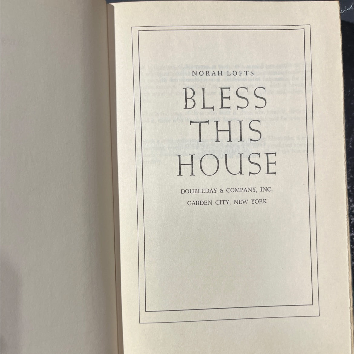 bless this house book, by norah lofts, 1954 Hardcover image 2