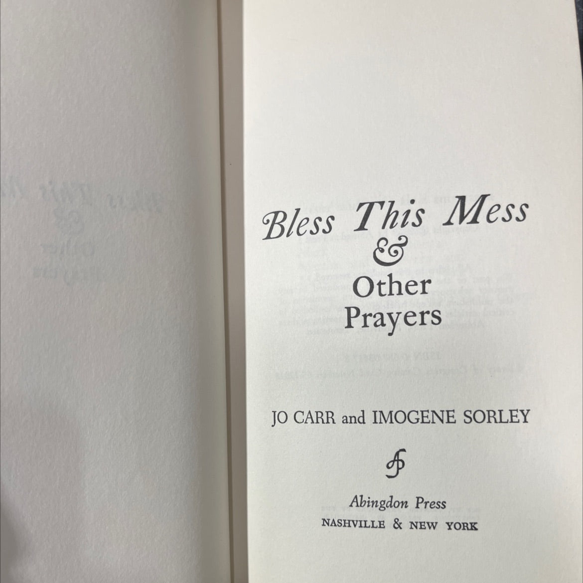 bless this mess & other prayers book, by jo carr and imogene sorley, 1969 Hardcover image 2