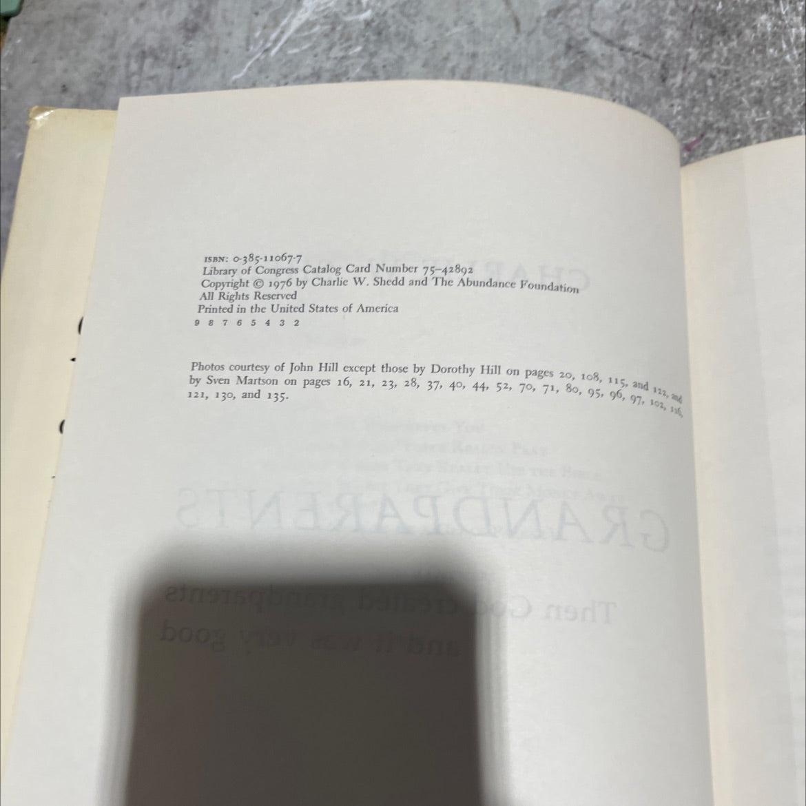 blew away charlie w. shedd grandparents book, by Charlie W. Shedd, 1976 Hardcover image 3