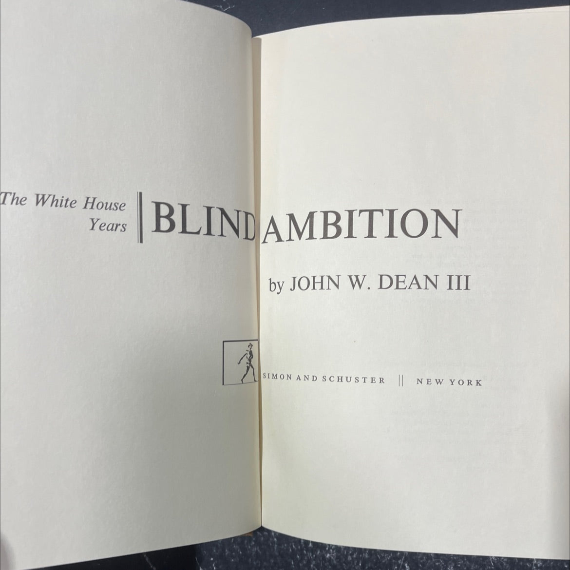 blind ambition book, by john w. dean iii, 1976 Hardcover image 2