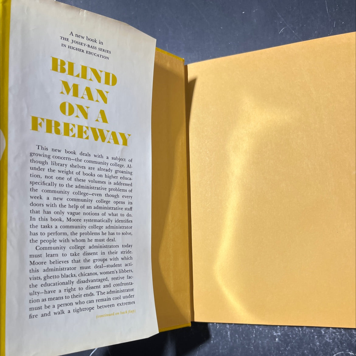 blind man on a freeway book, by william moore, jr., 1971 Hardcover image 4