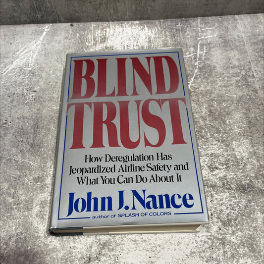 blind trust book, by john j. nance, 1986 Hardcover image 1