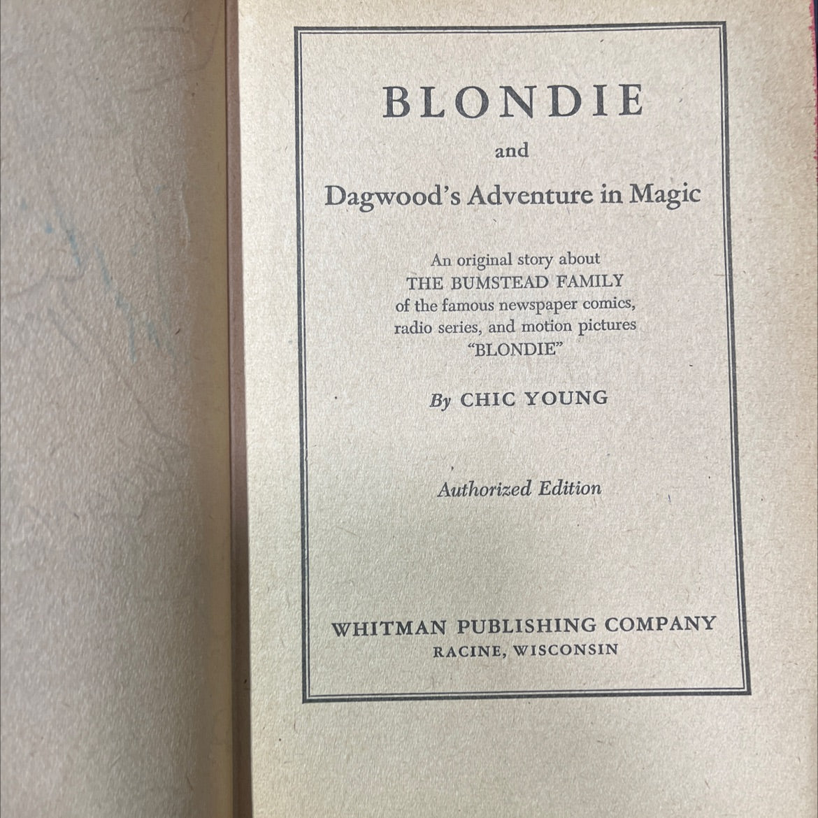 blondie and dagwood's adventure in magic book, by chic young, 1944 Hardcover image 2