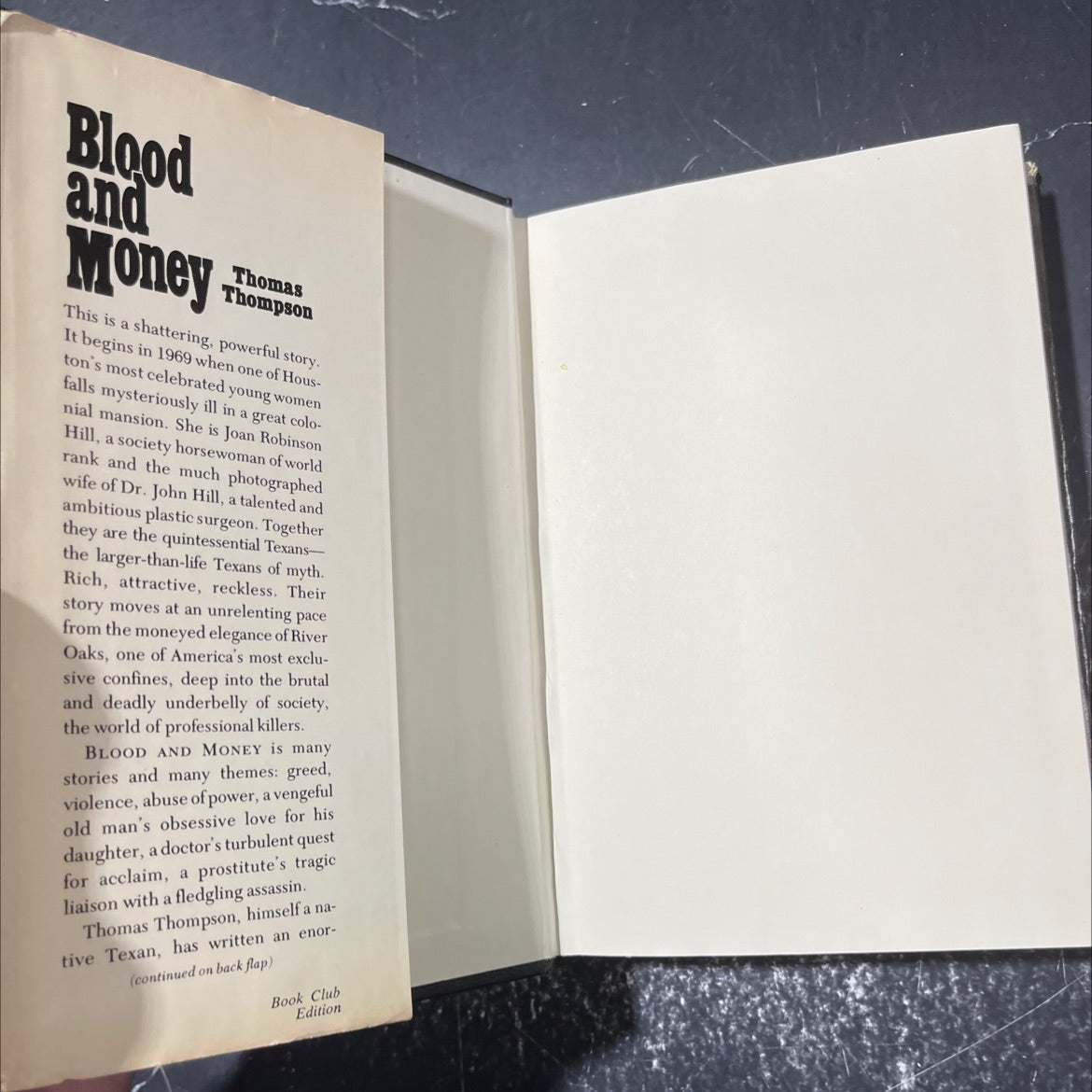 blood and money book, by thomas thompson, 1976 Hardcover image 4