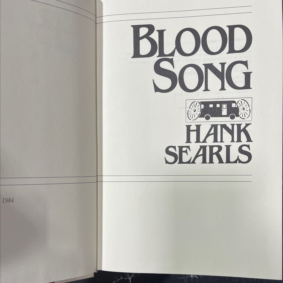 blood song book, by Hank Searls, 1984 Hardcover image 2