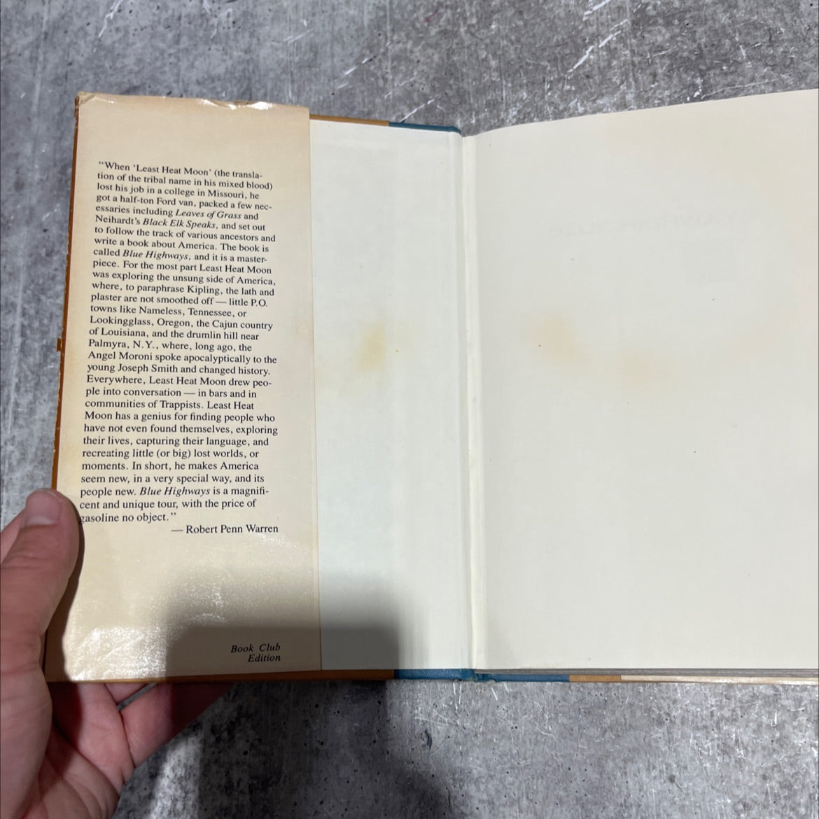 blue highways book, by william least heat moon, 1982 Hardcover image 4