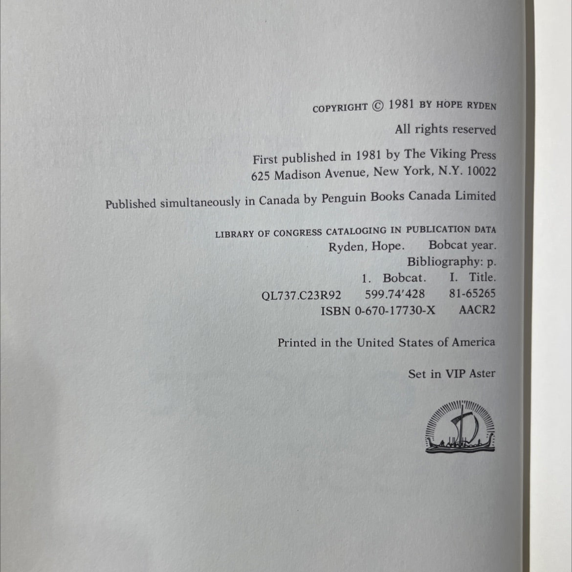 bobcat year book, by hope ryden, 1981 Hardcover image 3