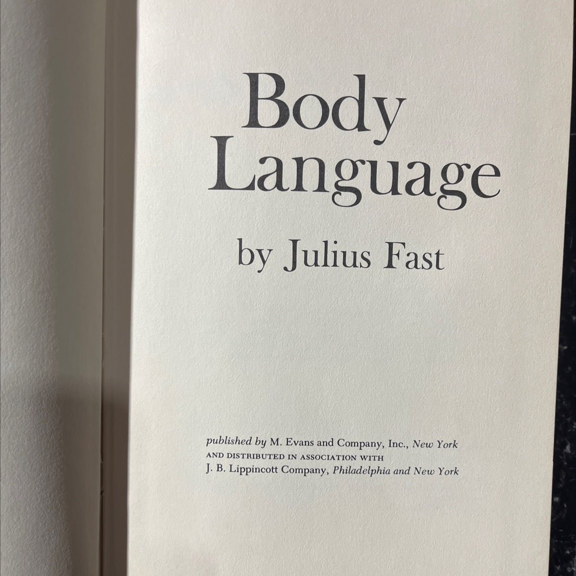 body language book, by Julius Fast, 1970 Hardcover image 2