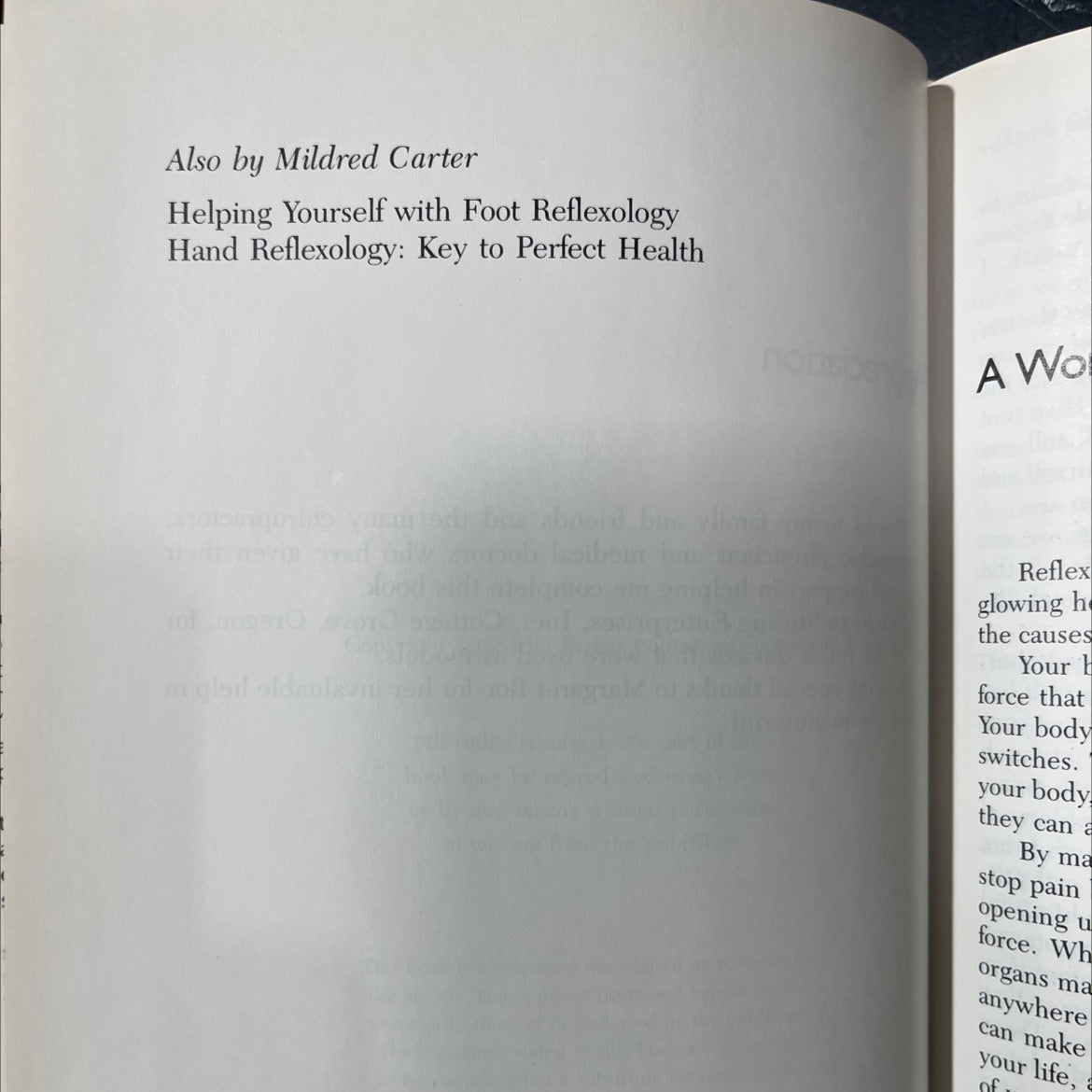 body reflexology healing at your fingertips book, by Mildred Carter, 1970 Hardcover image 3